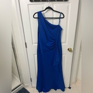 Eliza J One Shoulder Gown- Cobalt Blue